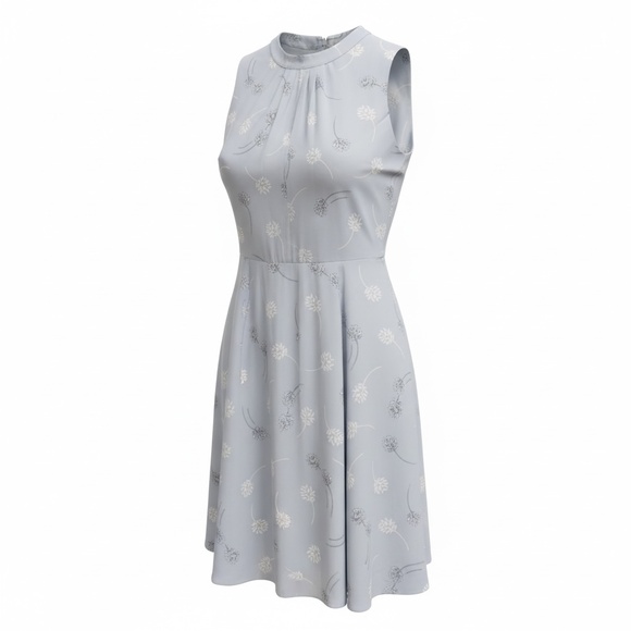 Banana Republic Factory Light Blue Floral Dress - 14 - Picture 2 of 2